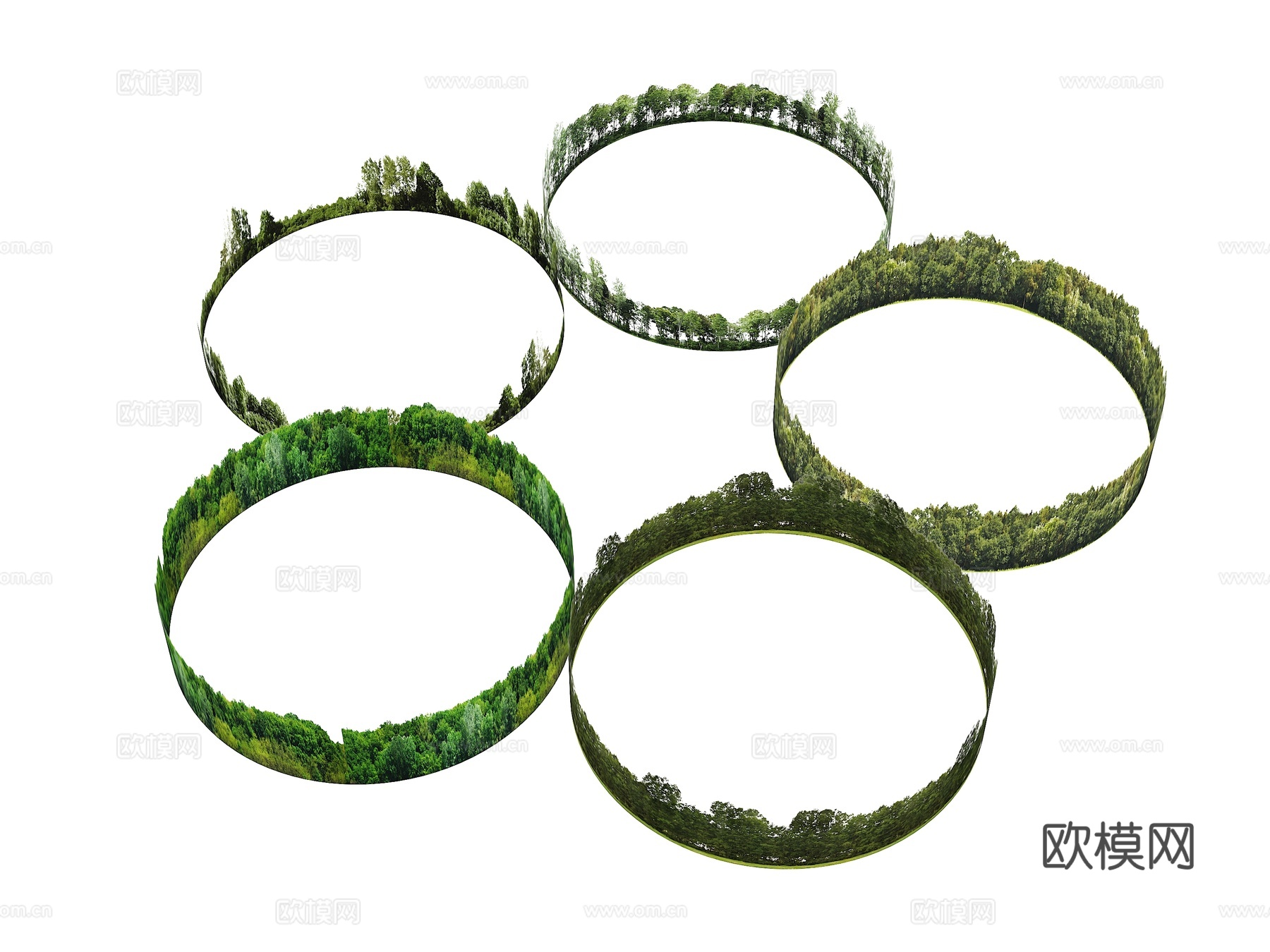 现代背景林 背景树林 球天背景林 远景树林 公园背景 植物背su模型