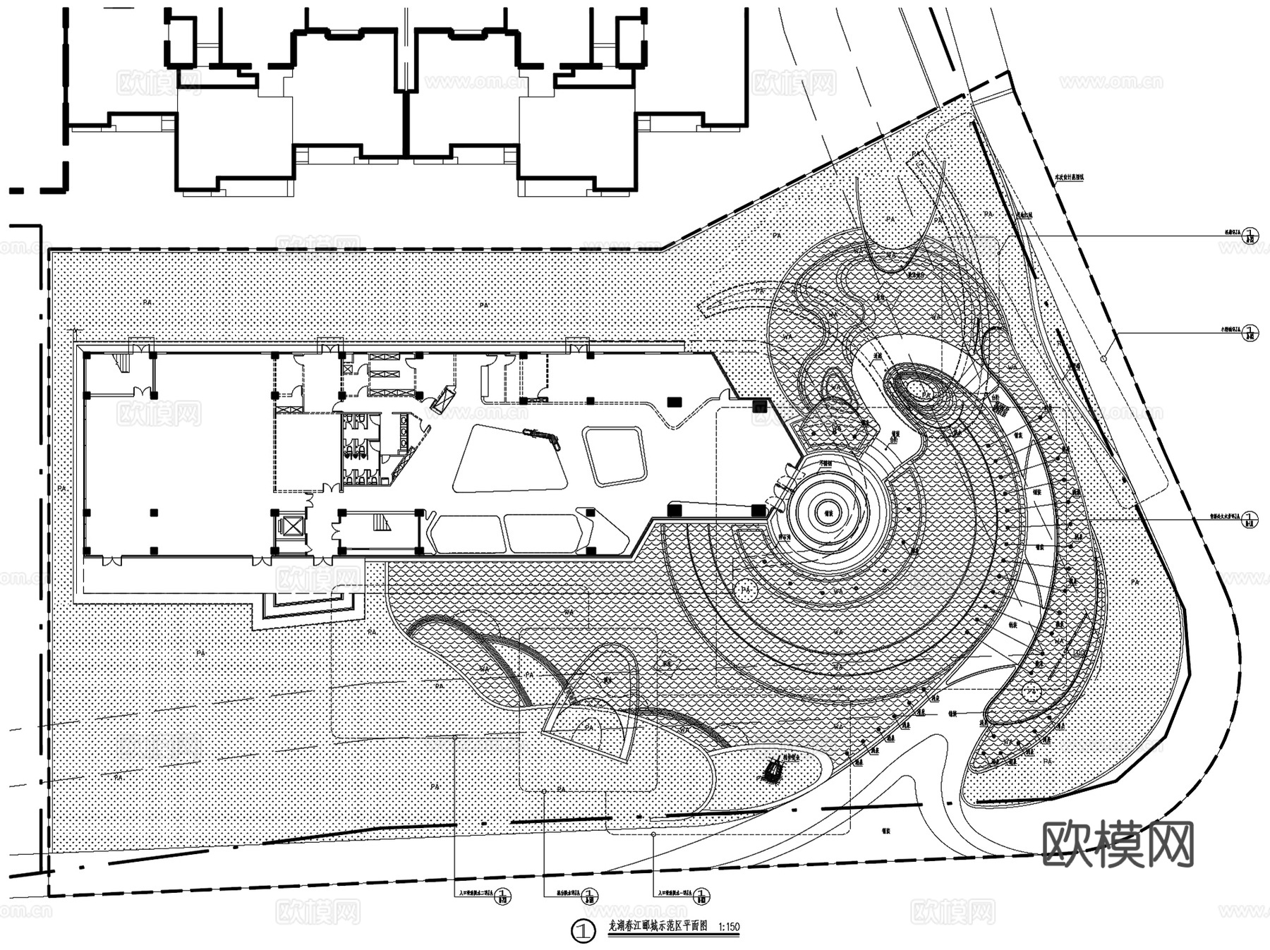 长沙龙湖春江郦城示范区景观CAD施工图全套+文本+SU模型cad施工图