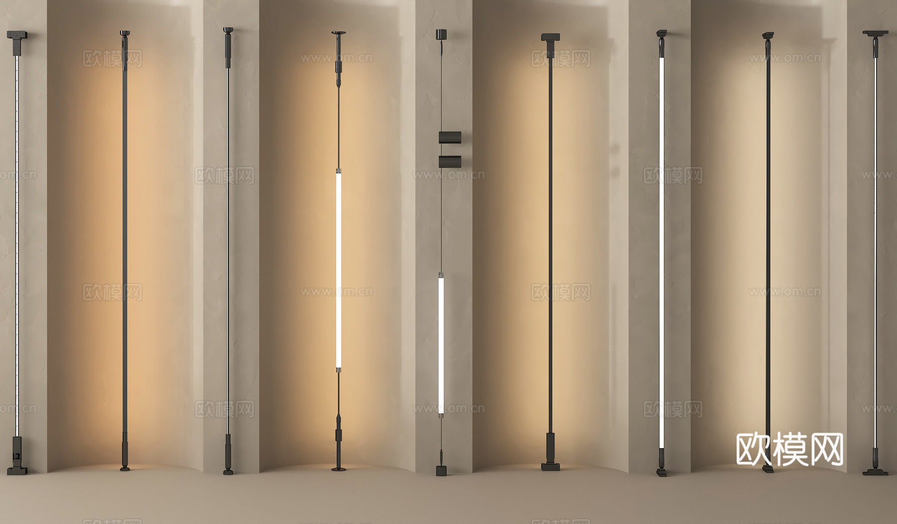 现代天际线su模型