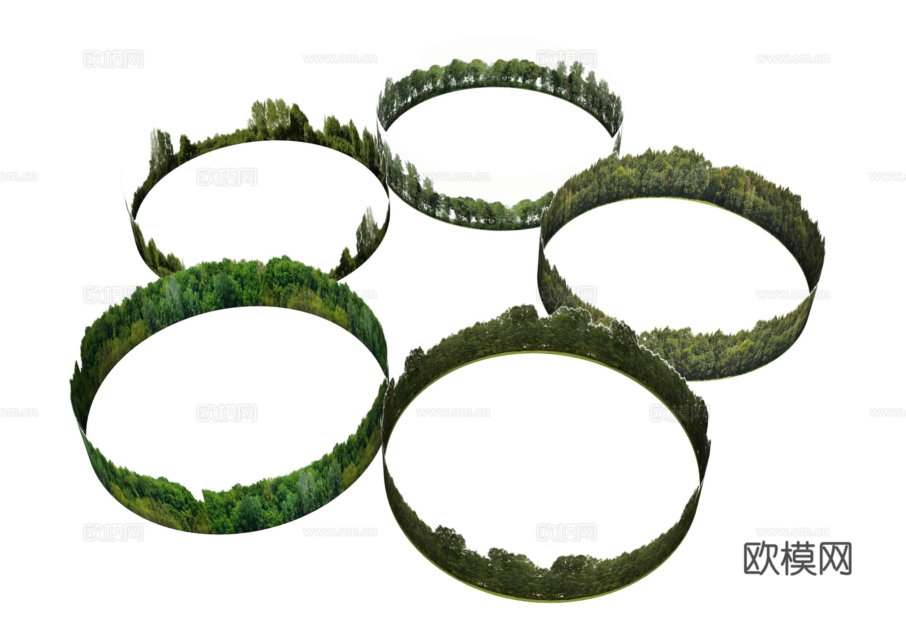 现代背景林 背景树林 球天背景林 远景树林 公园背景 植物背su模型