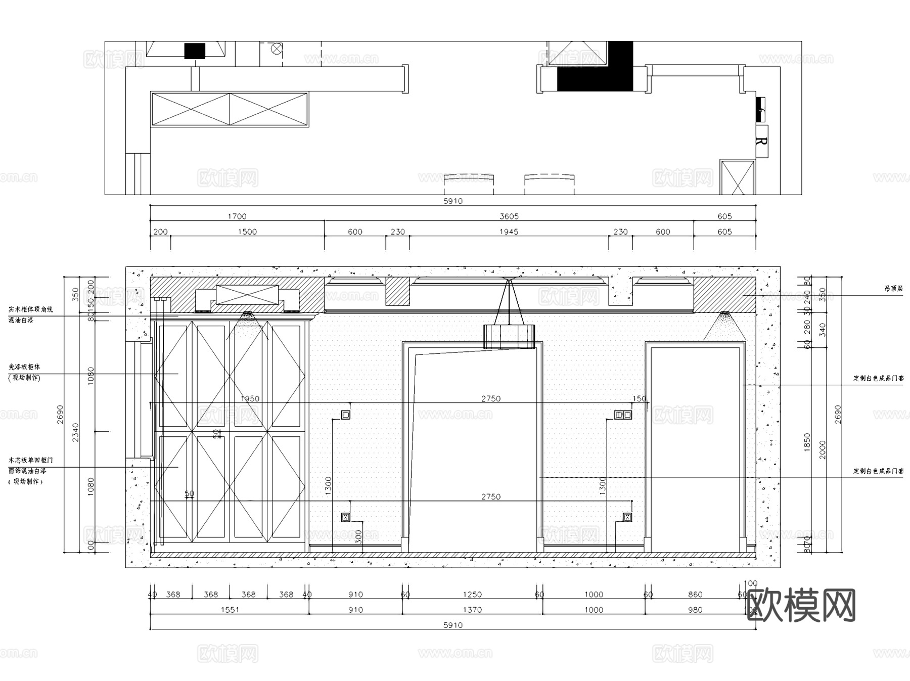 武汉保利心语住宅室内家装CAD施工图全套cad施工图