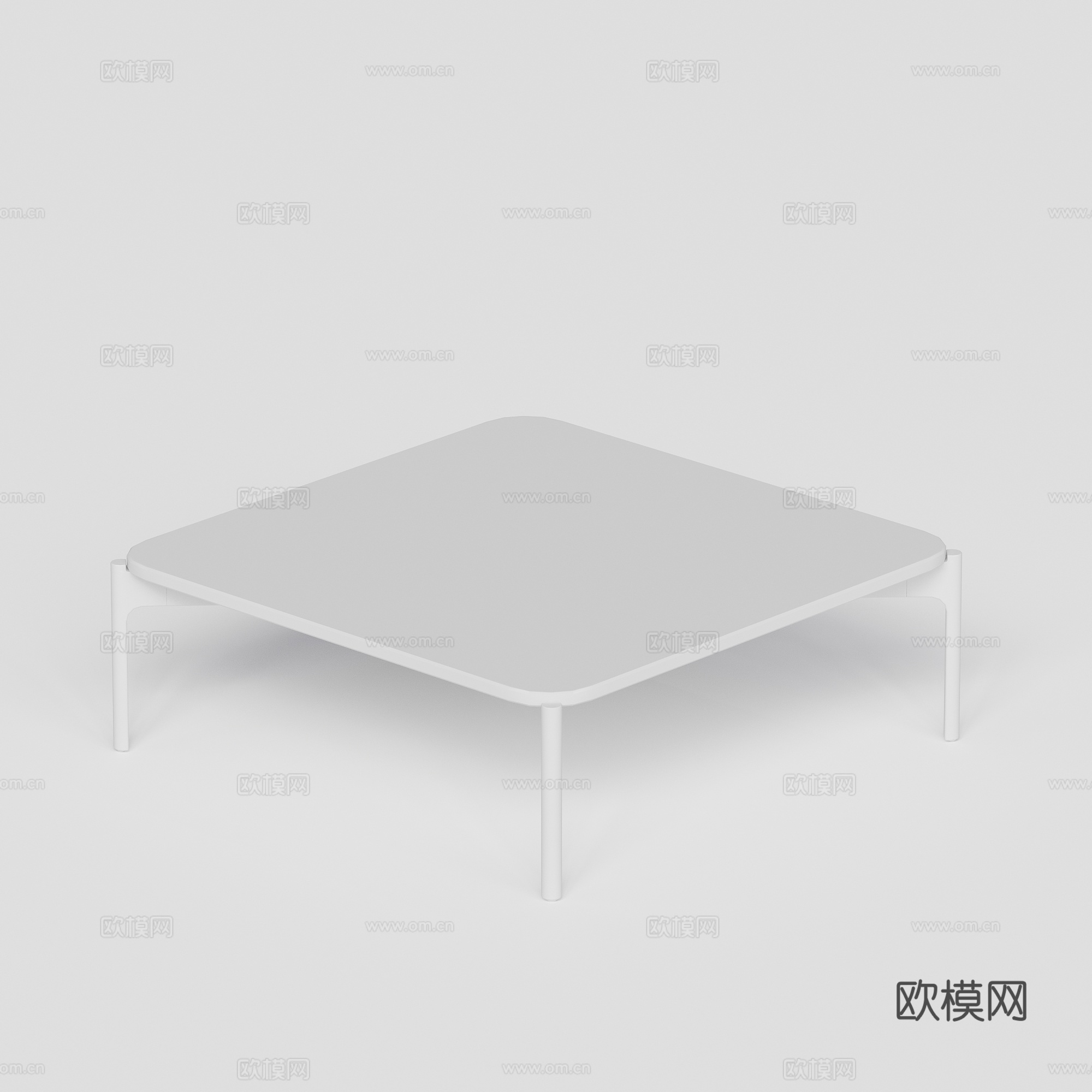 DEDON - 现代户外桌 方桌 方几 茶几 边几su模型