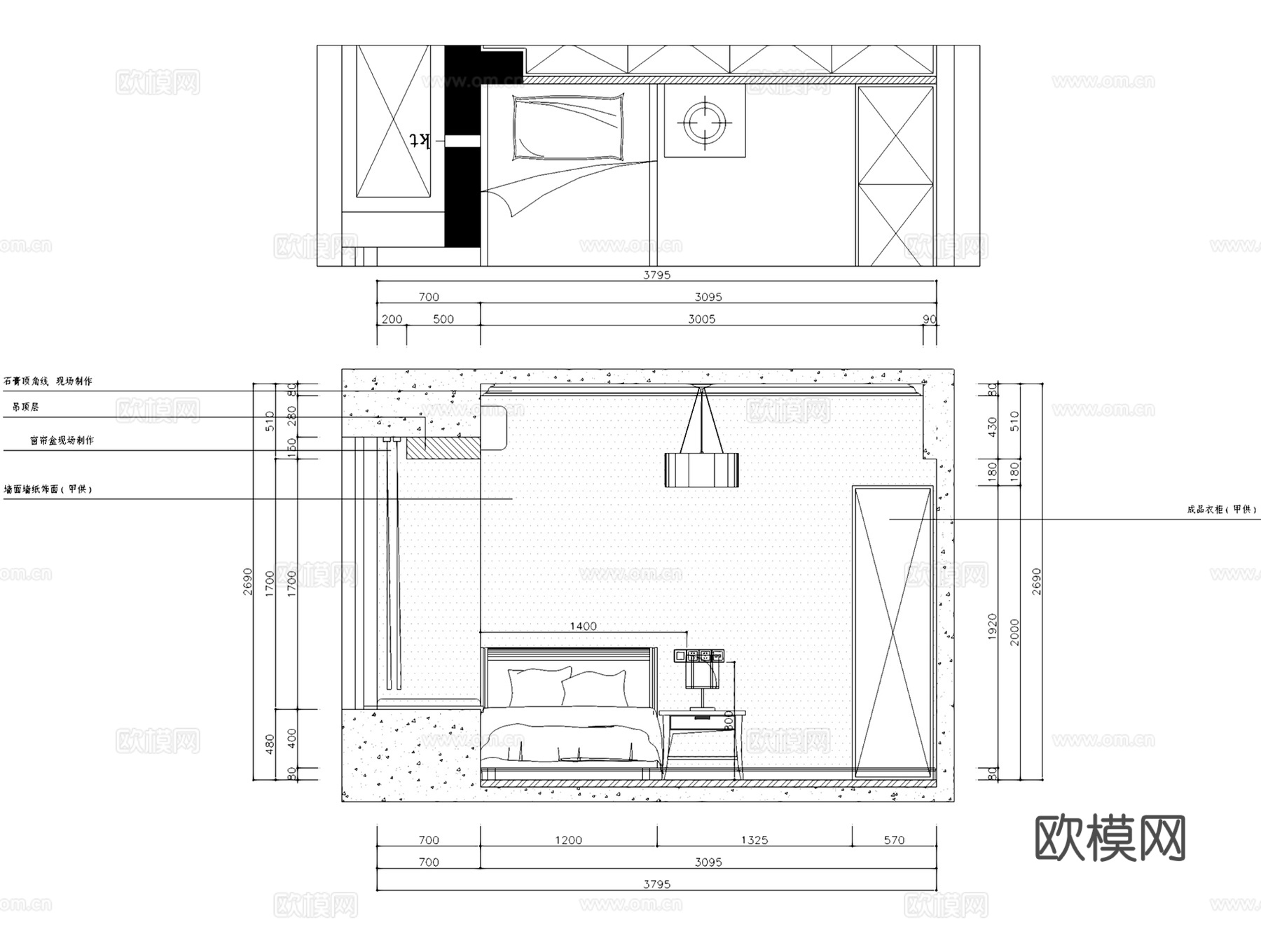 武汉保利心语住宅室内家装CAD施工图全套cad施工图