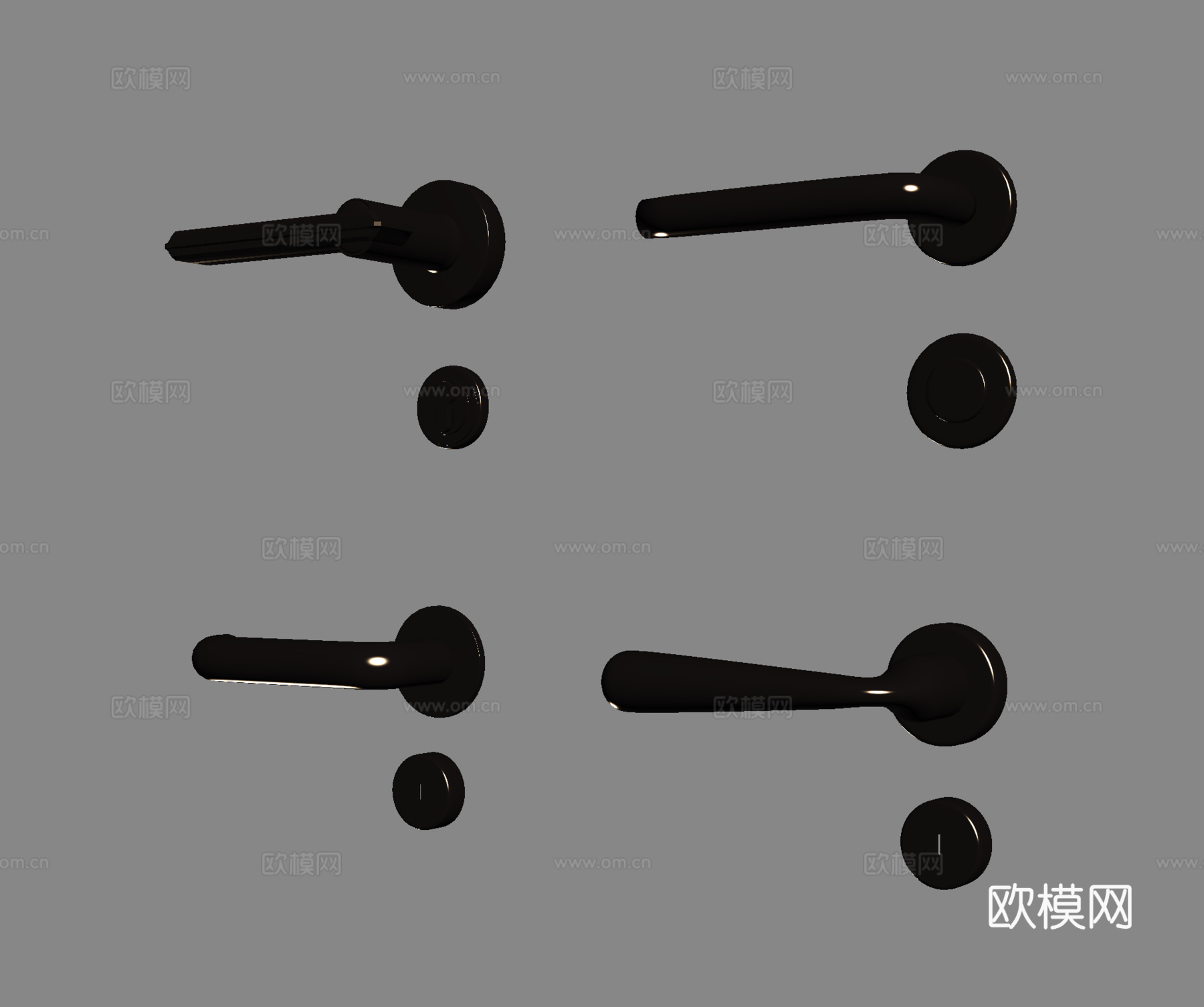 法式中古门把手 金属门把手 门把手 拉手su模型