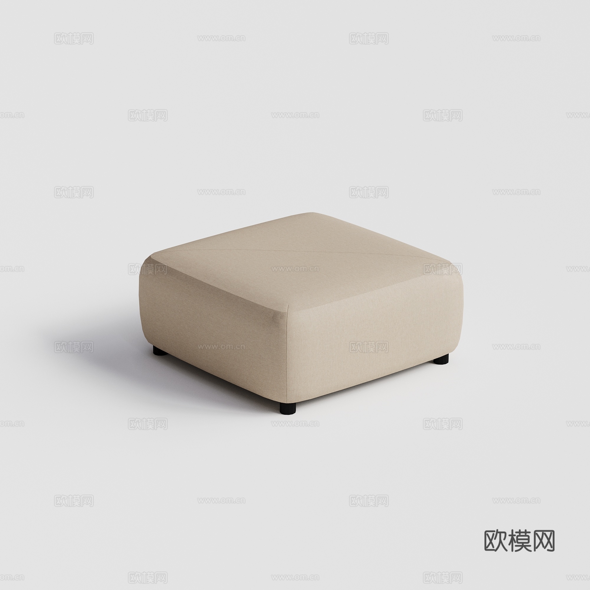 DEDON - 现代户外沙发 无靠背沙发 茶几 侧边几 坐凳su模型