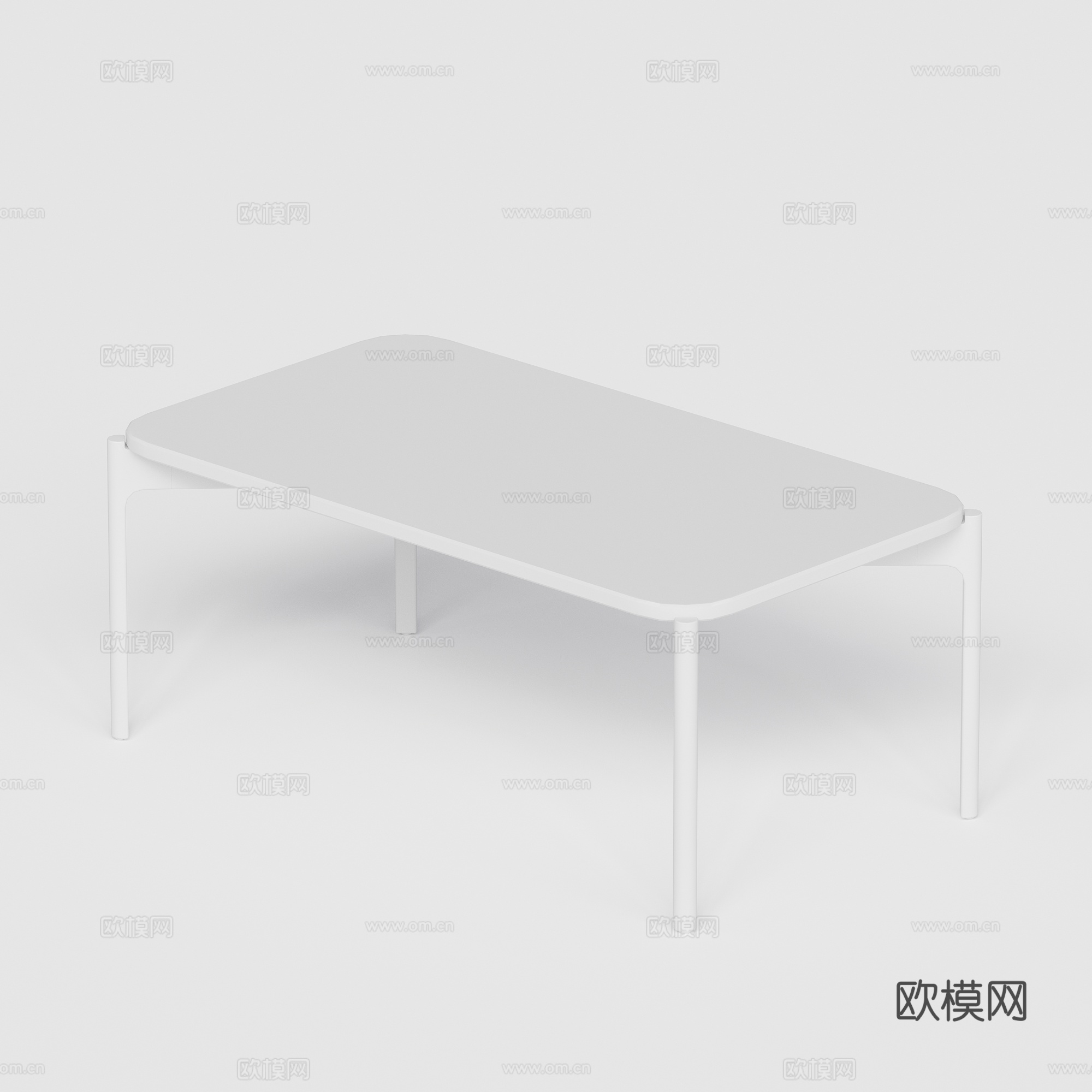 DEDON - 现代户外桌 长桌 金属桌su模型