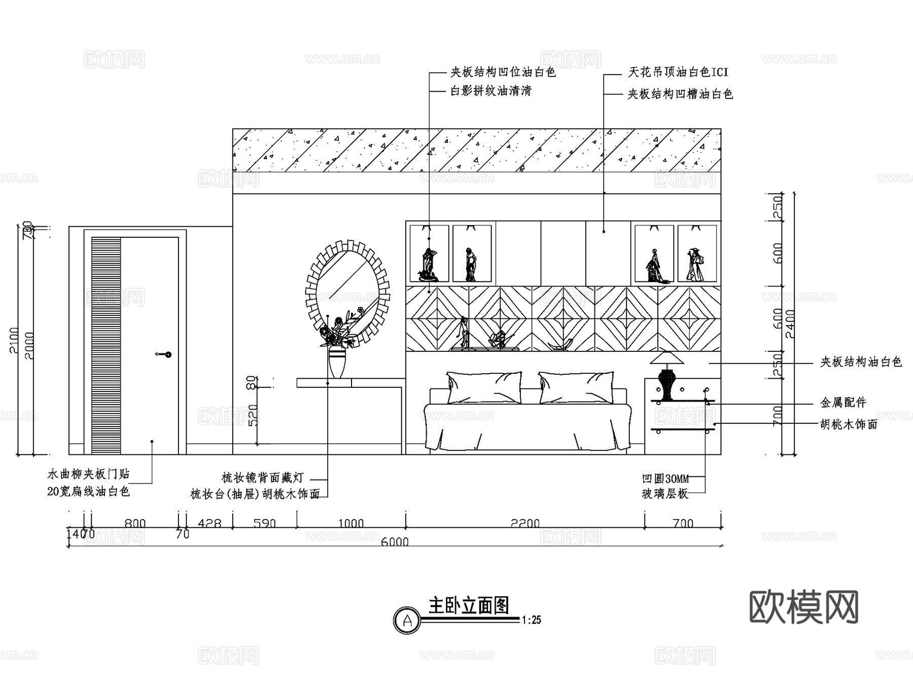 现代住宅样板房室内装饰CAD施工图全套 22套cad施工图