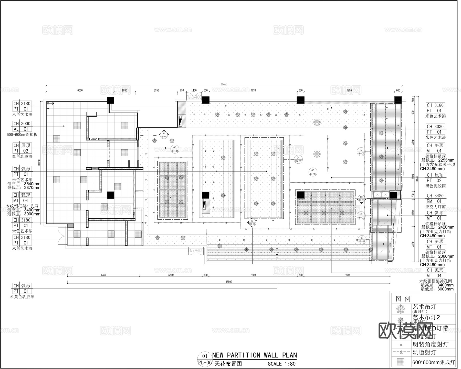 烤鱼店平面施工图cad施工图