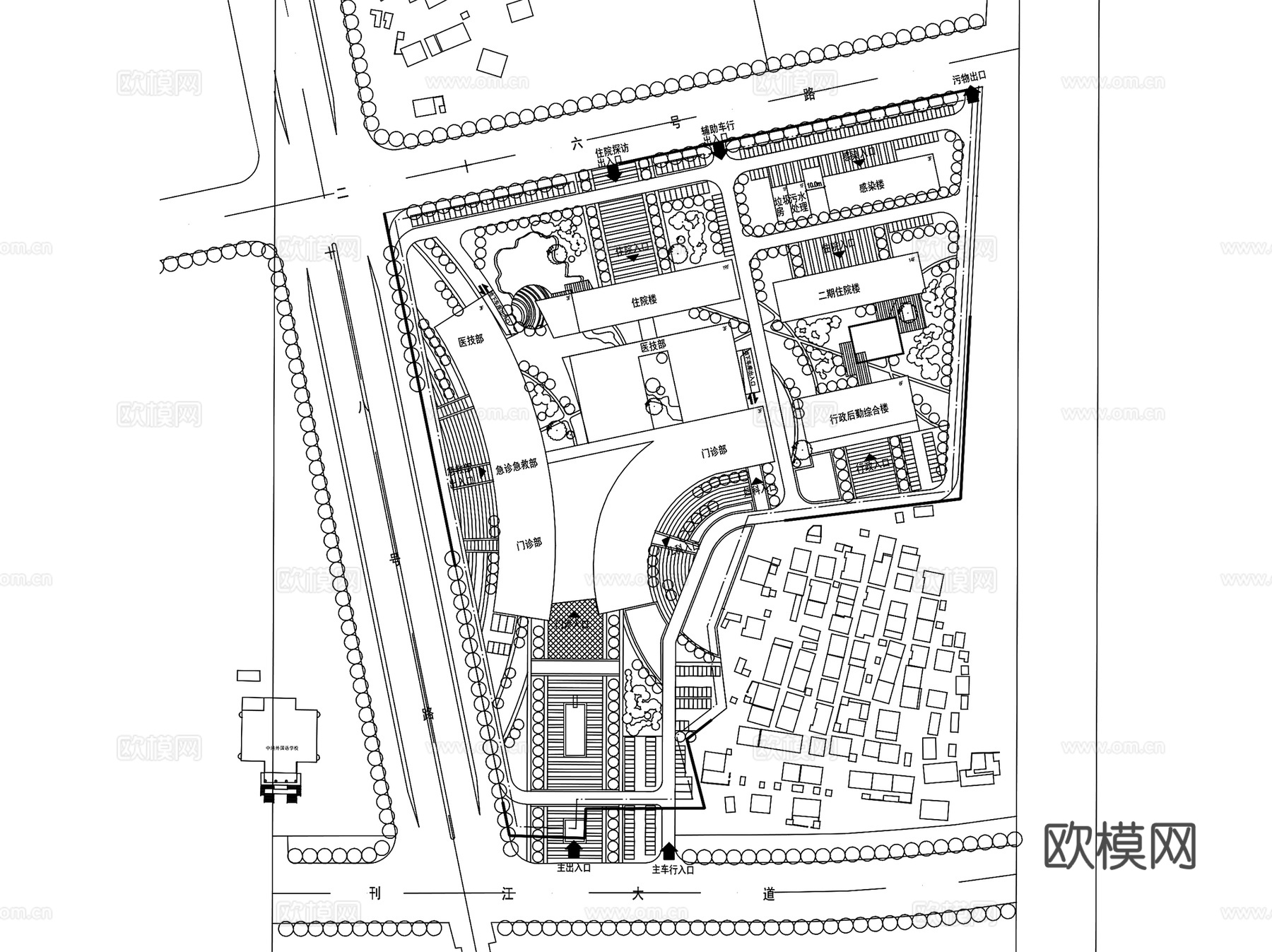 武穴第一人民医院建筑平面CAD施工图集cad施工图