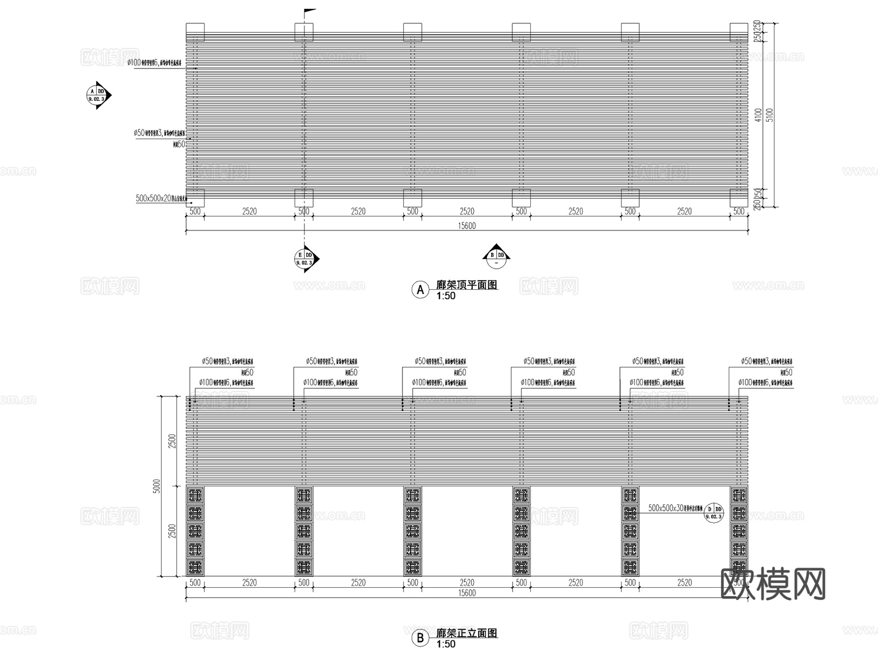 现代滨水生态湿地公园景观CAD施工图全套cad施工图