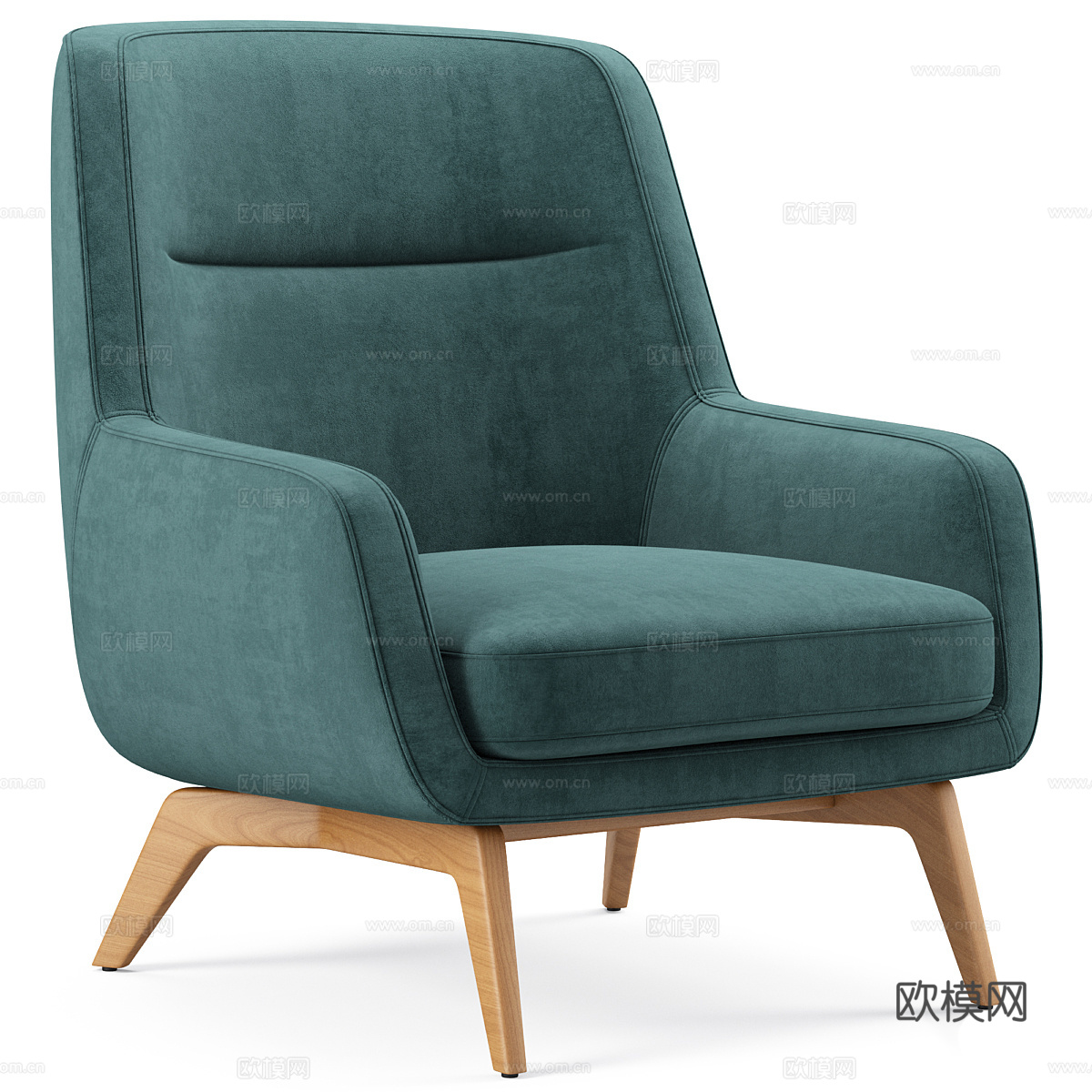 现代北欧 Minotti 布艺扶手椅3d模型