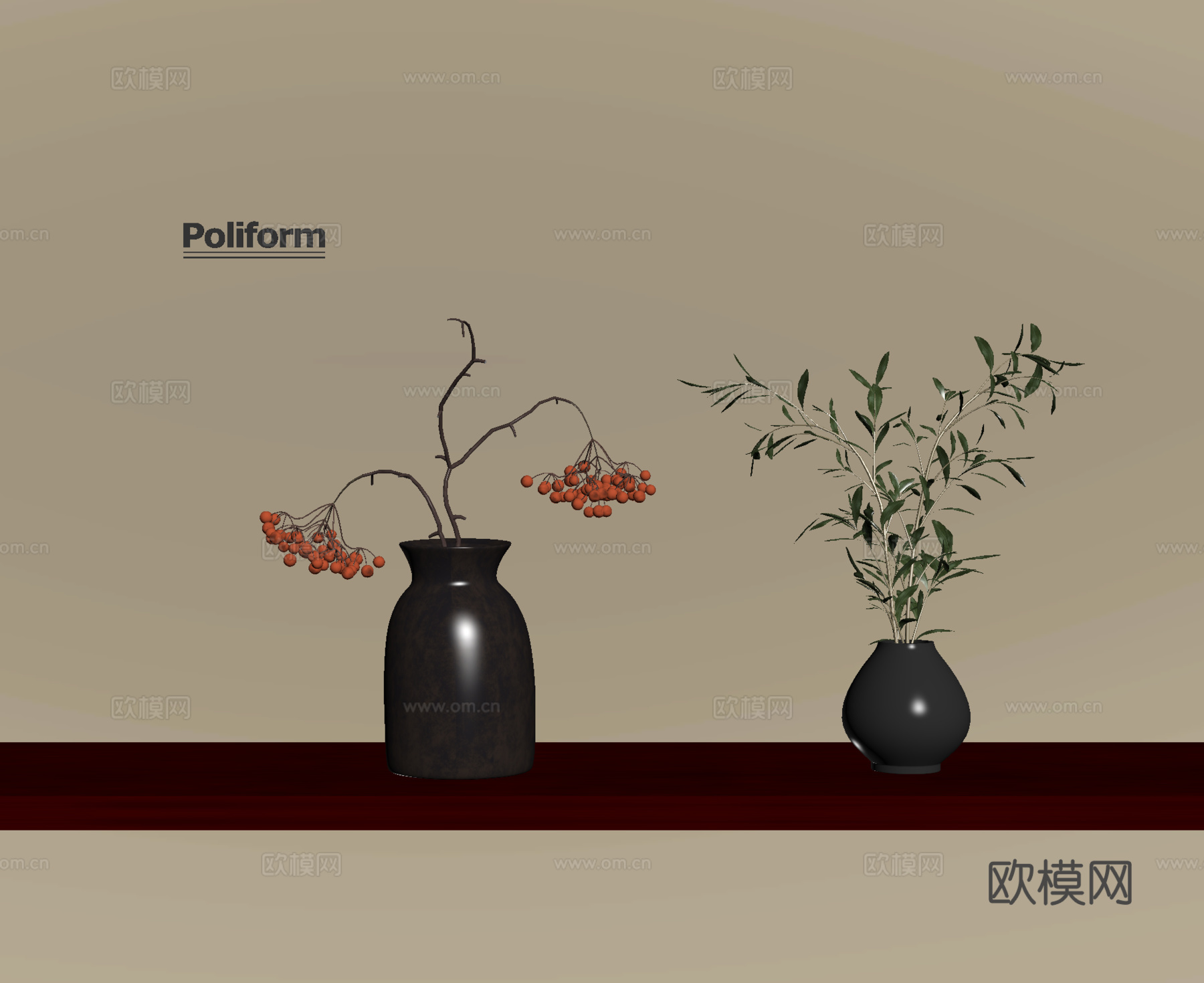 中古花瓶花艺 陶瓷花瓶 花艺摆件su模型