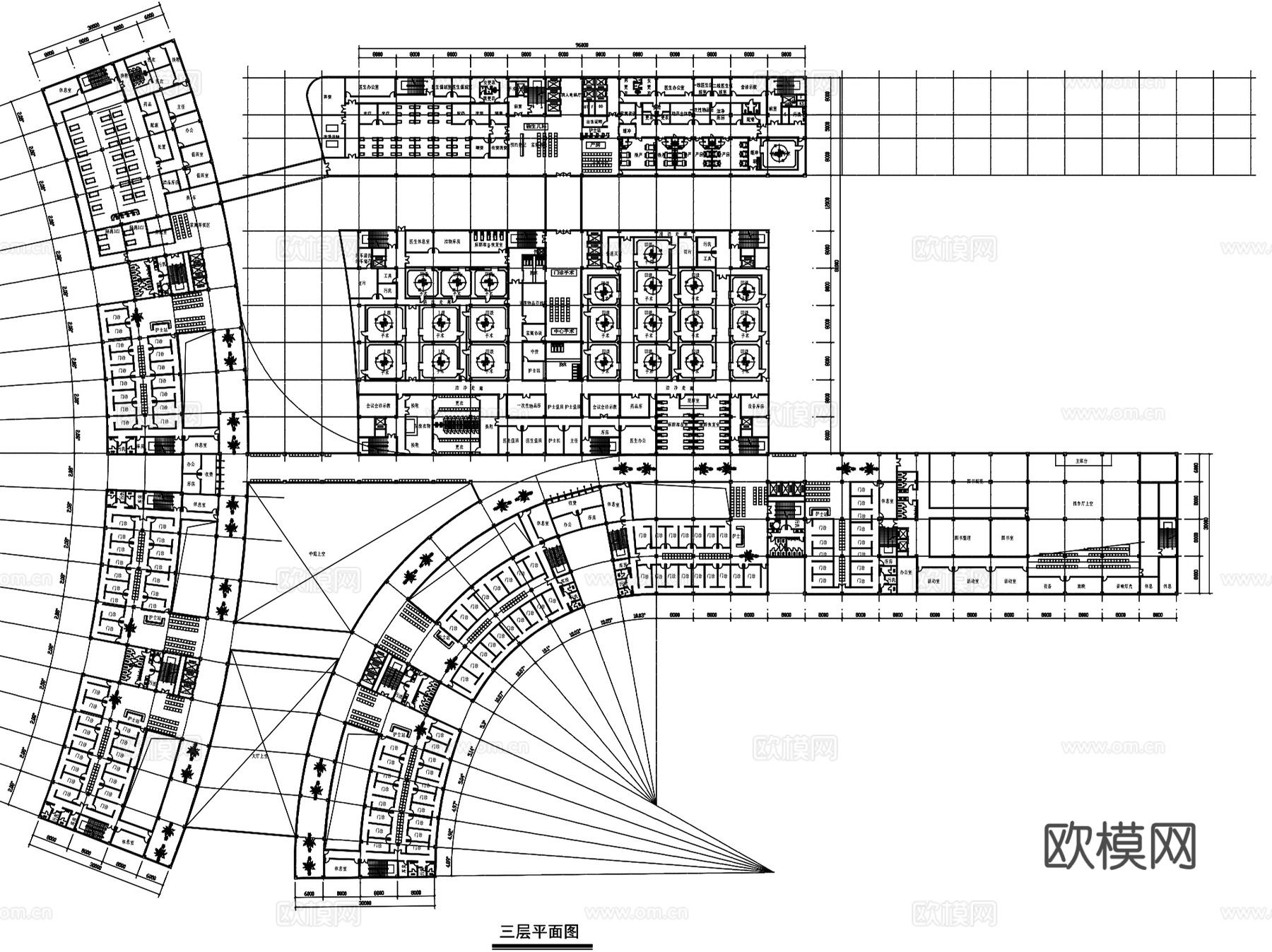 武穴第一人民医院建筑平面CAD施工图集cad施工图