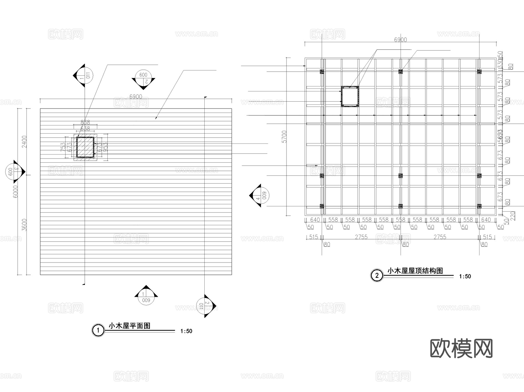 网红民宿客栈小木屋 建筑景观CAD施工图cad施工图