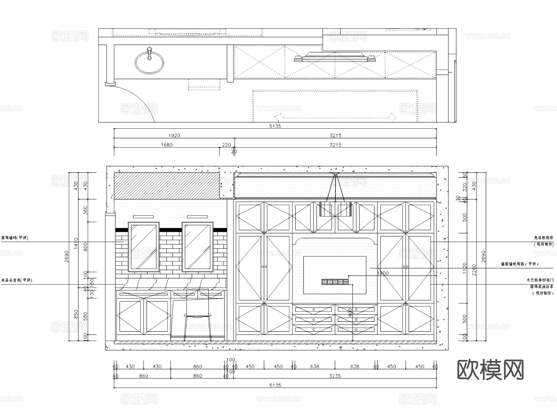 武汉保利心语住宅室内家装CAD施工图全套cad施工图