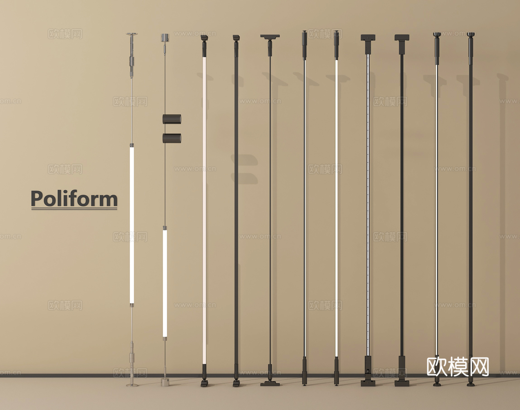 现代天际线su模型
