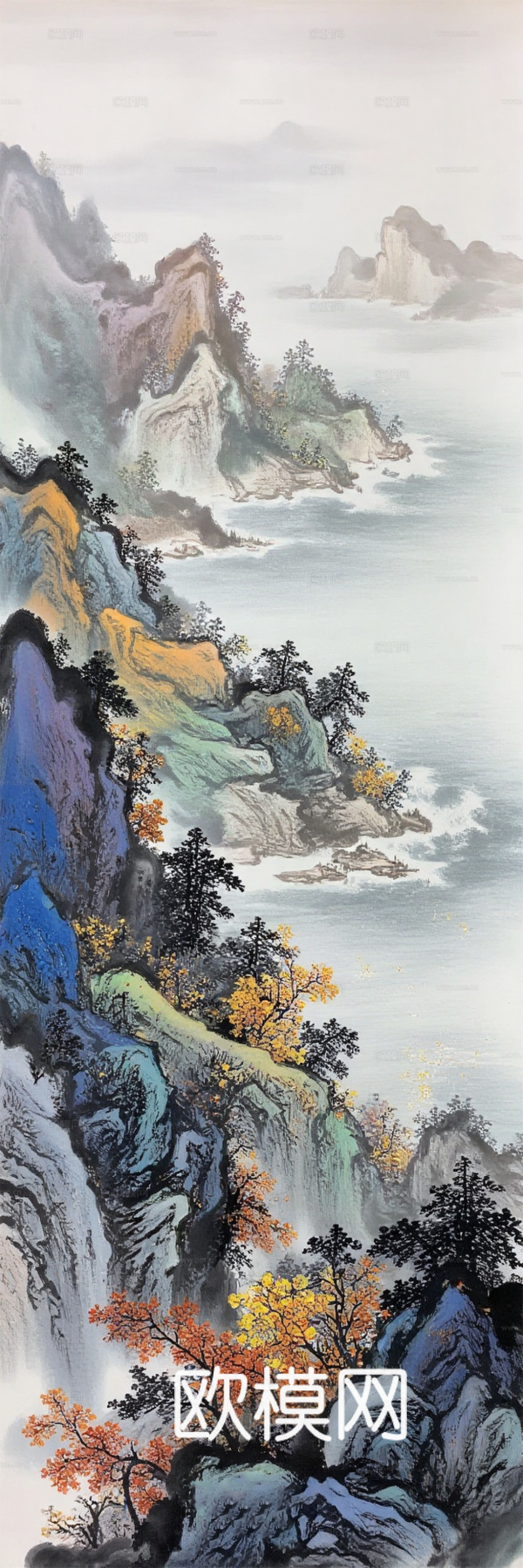 新中式水墨山水画长卷