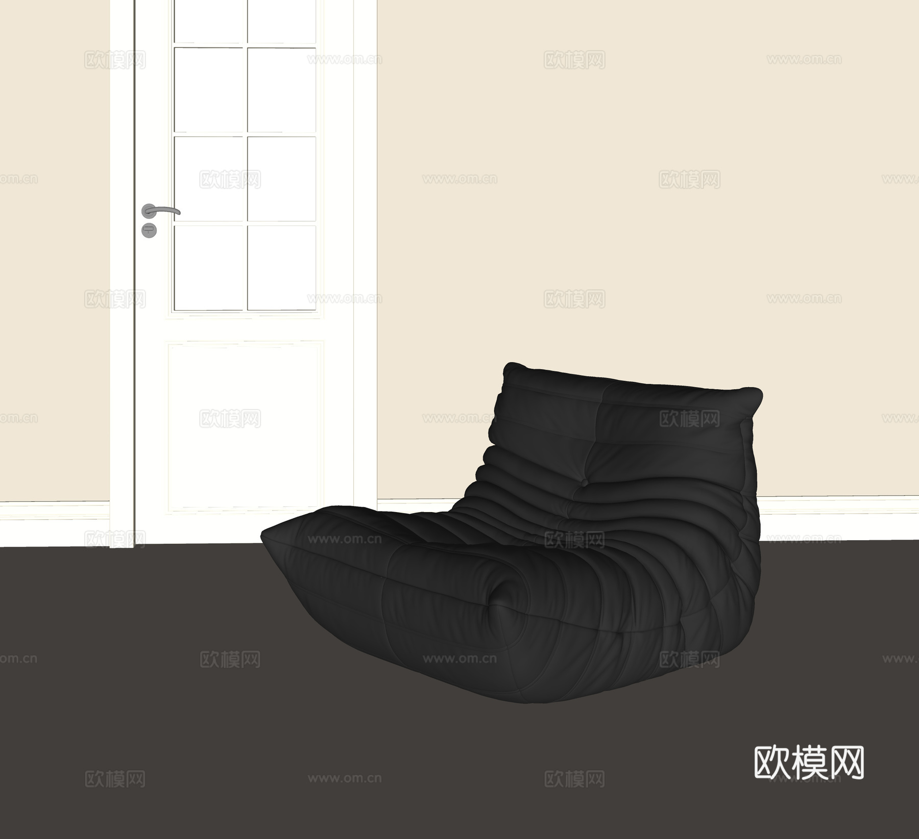意式轻奢沙发su模型