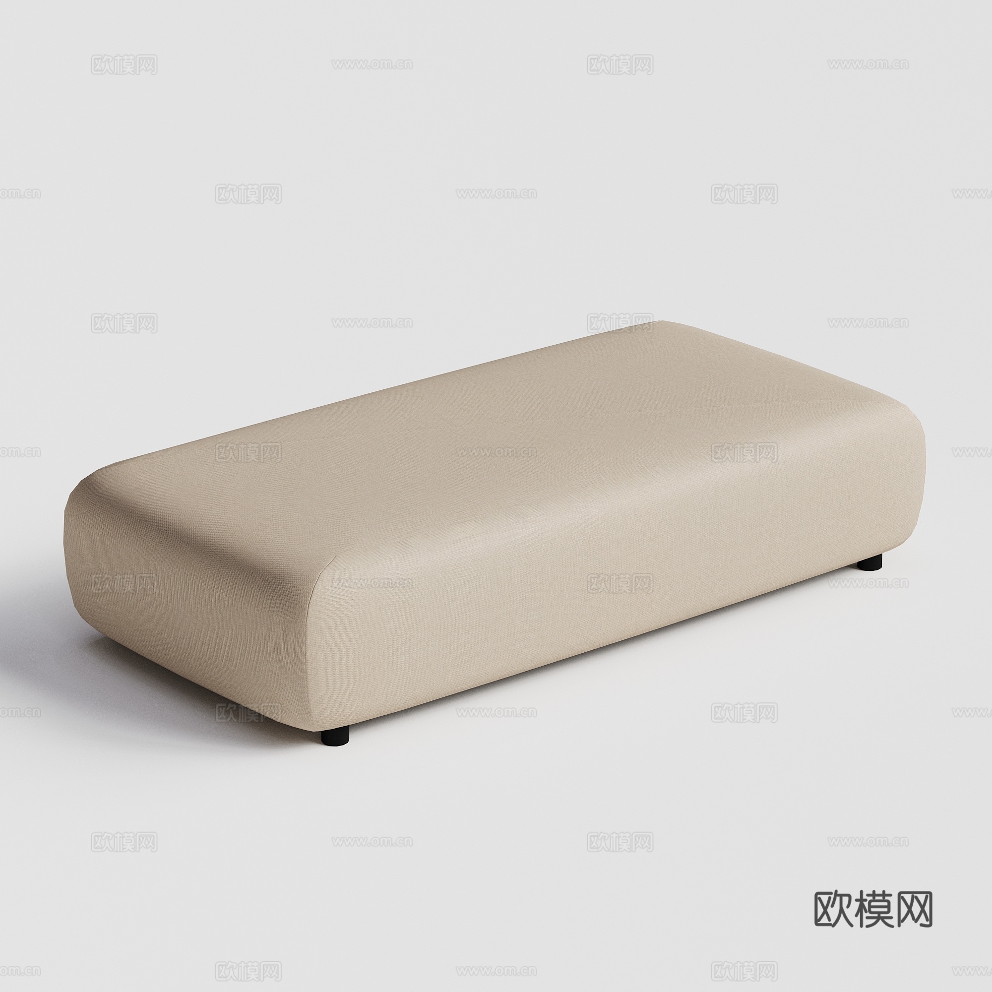 DEDON - 现代户外沙发 无靠背沙发 茶几 侧边几 坐凳su模型