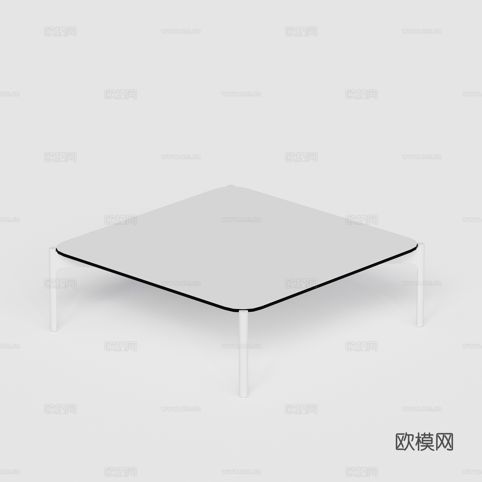 DEDON - 现代户外桌 方桌 方几 茶几 边几su模型