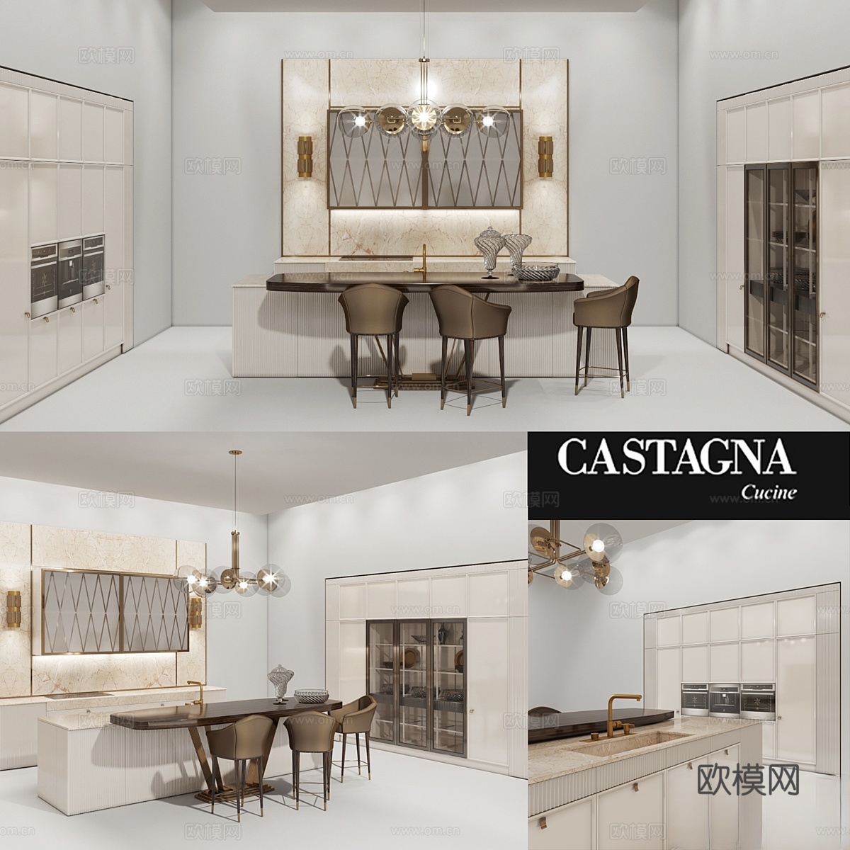 Kitchen Castagna, DECO系列, 组合23d模型下载