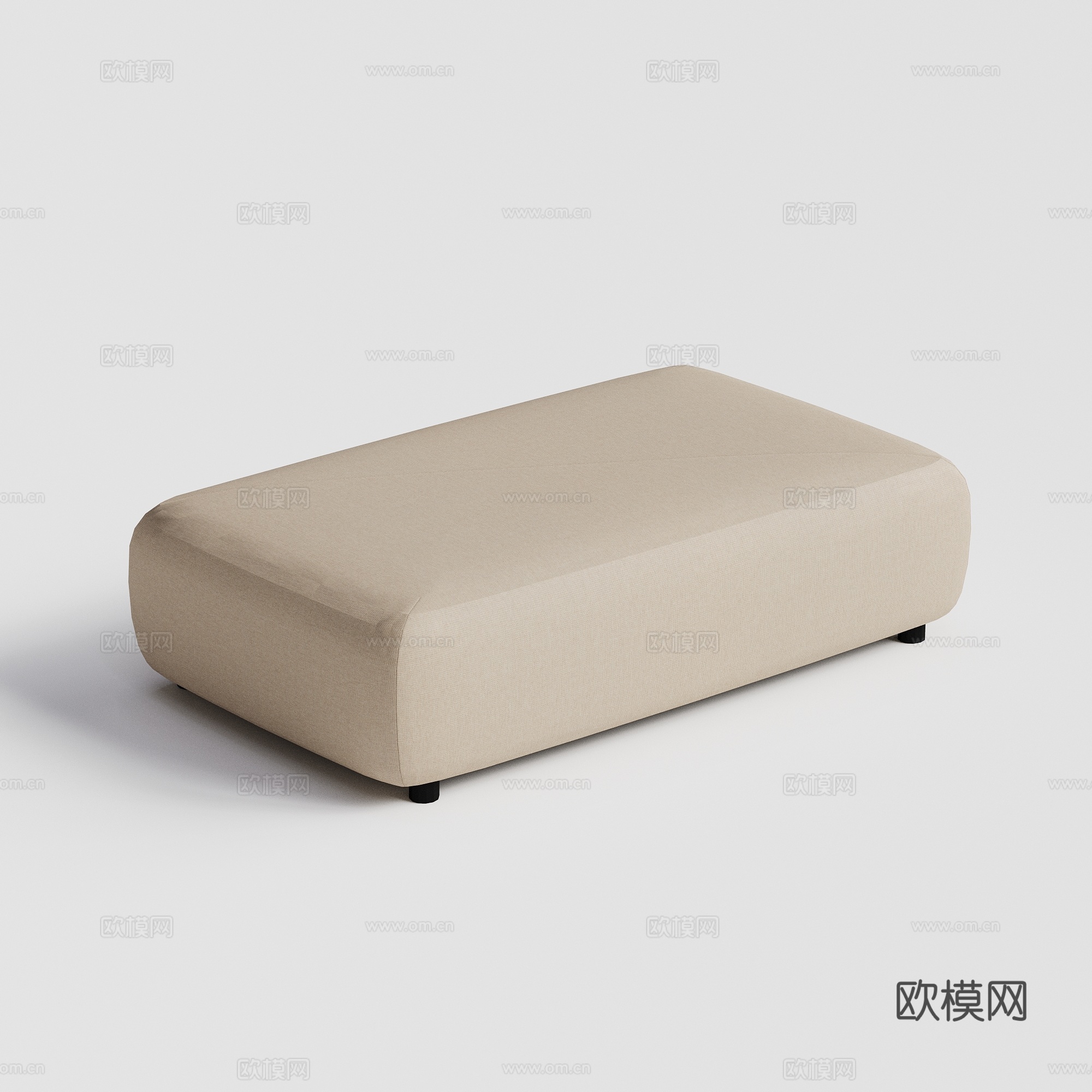 DEDON - 现代户外沙发 无靠背沙发 茶几 侧边几 坐凳su模型