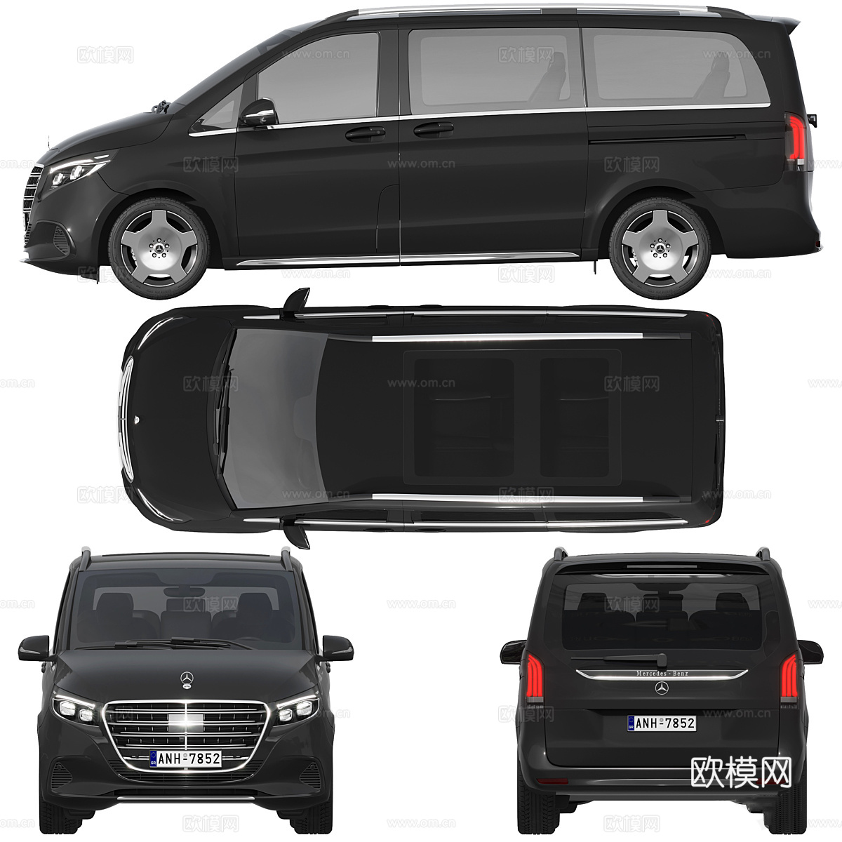 梅赛德斯-奔驰 V 级 2024 商务车3d模型