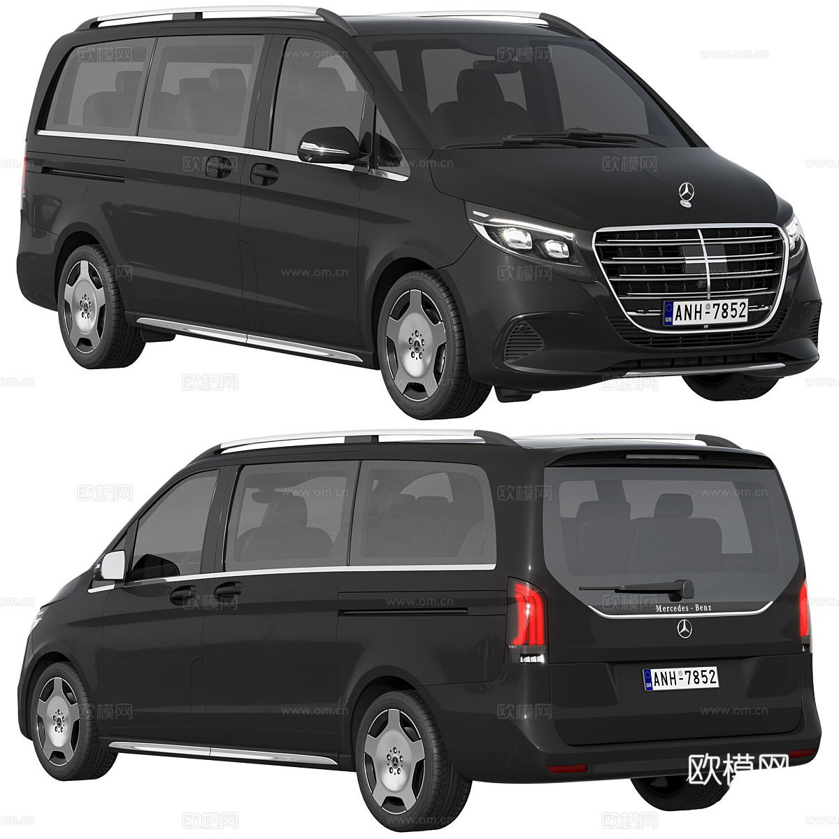 梅赛德斯-奔驰 V 级 2024 商务车3d模型