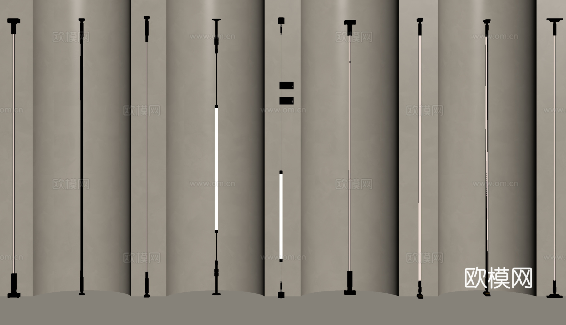 现代天际线su模型