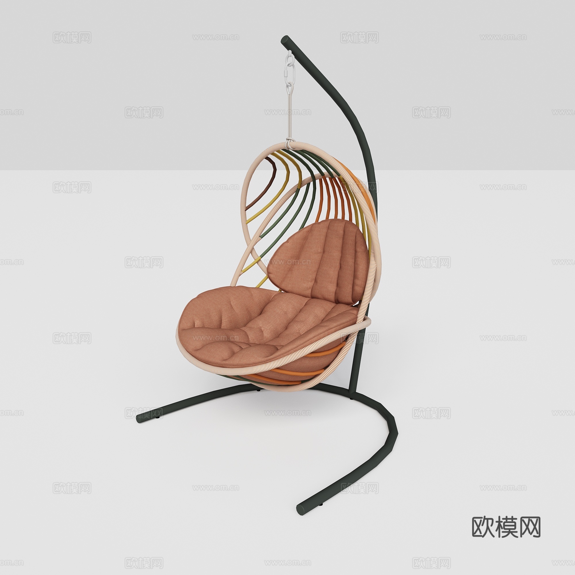 DEDON - 现代户外椅 单人吊椅秋千 吊篮su模型