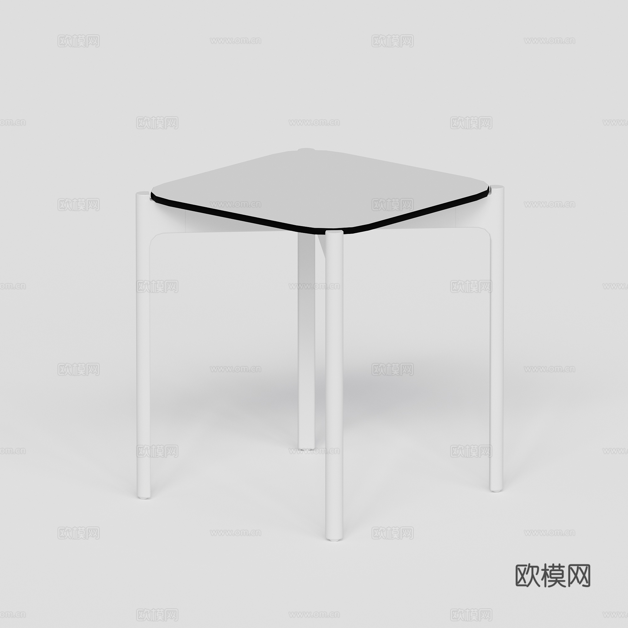 DEDON - 现代户外桌 吧桌 方桌金属吧桌su模型