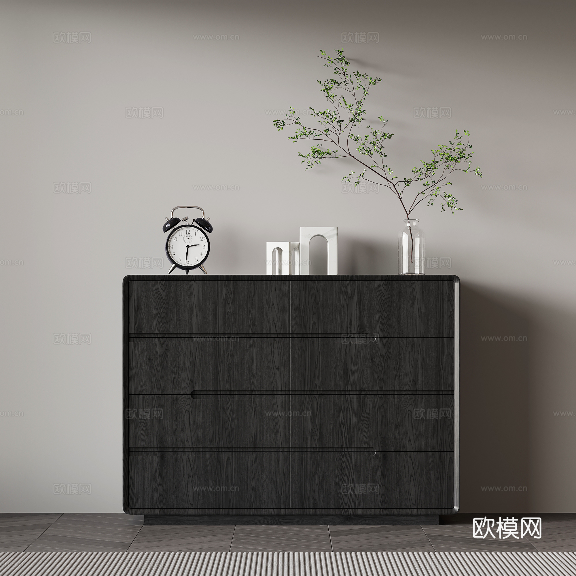 现代意式玄关柜 鞋柜 边柜su模型