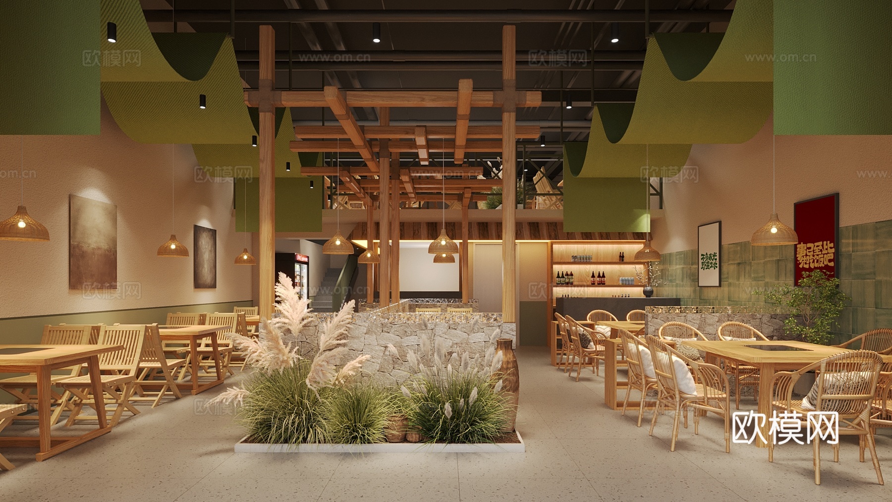 中餐厅 川菜 融合菜 私房菜 餐厅3d模型下载