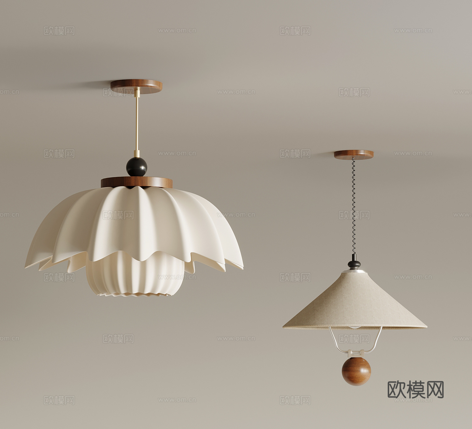 中古风吊灯su模型
