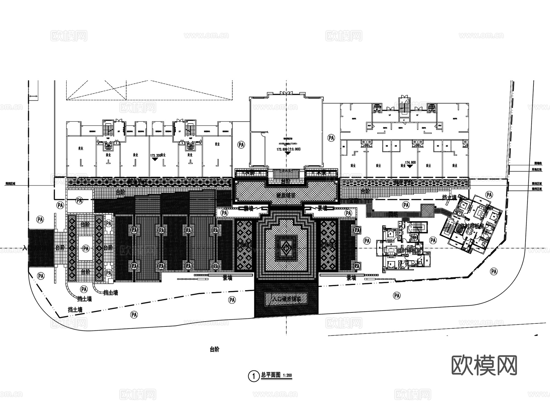中粮三明壹号院示范区景观CAD施工图全套+SU+文本cad施工图
