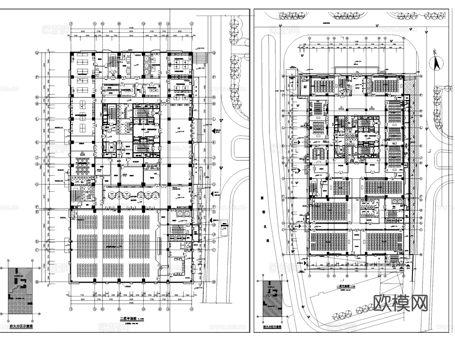 中南大学湘雅医院教学科研楼建筑规划CAD施工图整套cad施工图