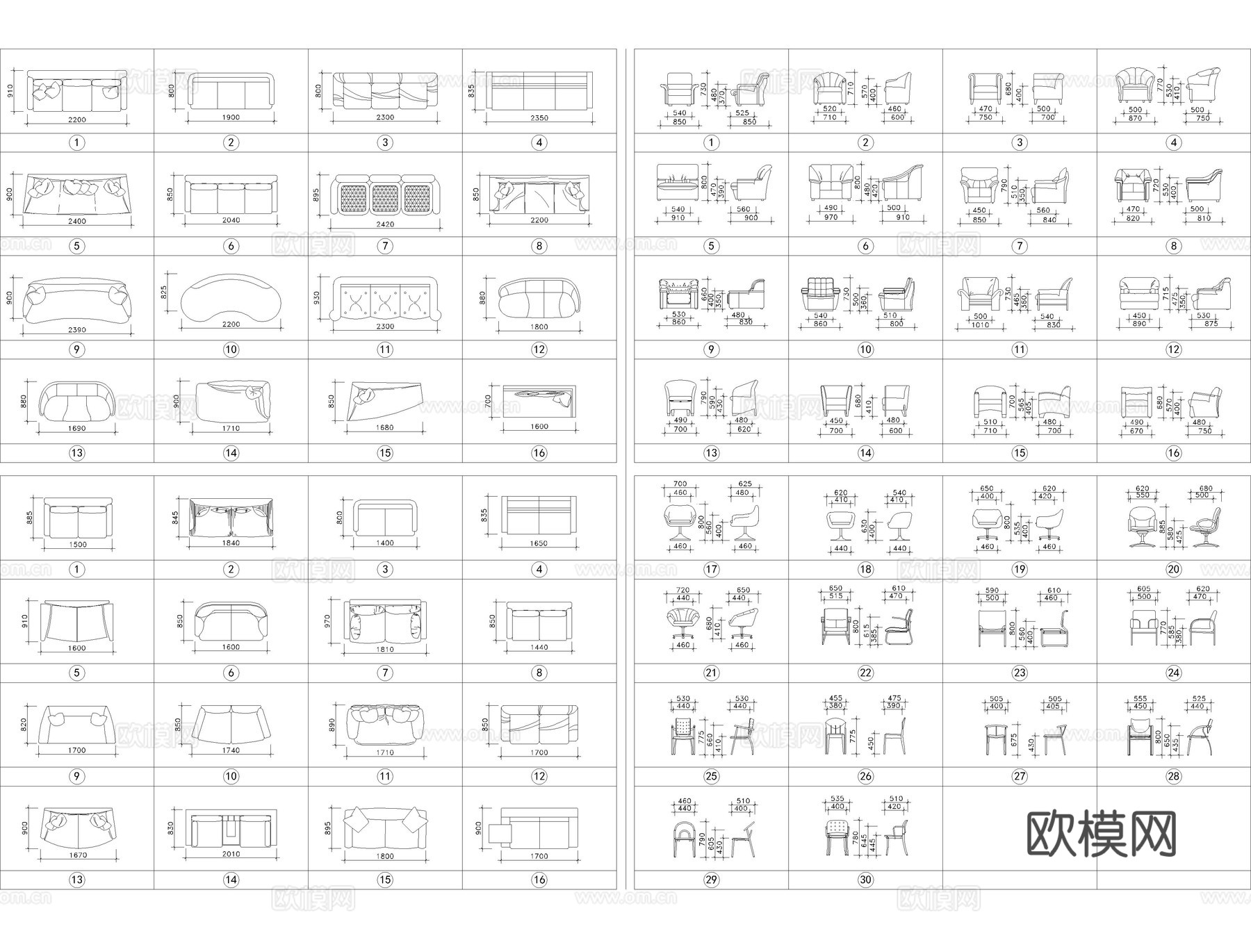 2025年最新超级家装工装家具平面立面CAD图库cad施工图