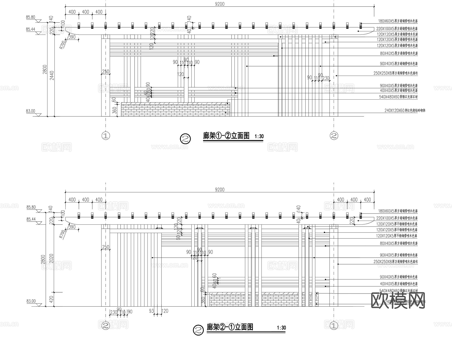 正果镇银场村美丽乡村景观改造CAD施工图全套cad施工图