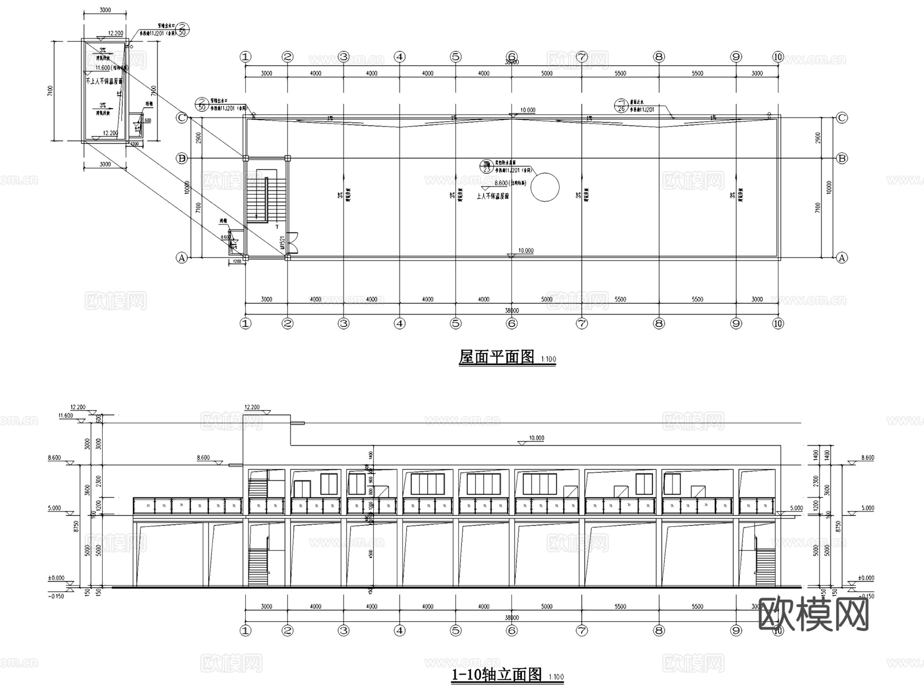 遵义海龙垃圾中转站转运站车间建筑CAD施工图全套cad施工图