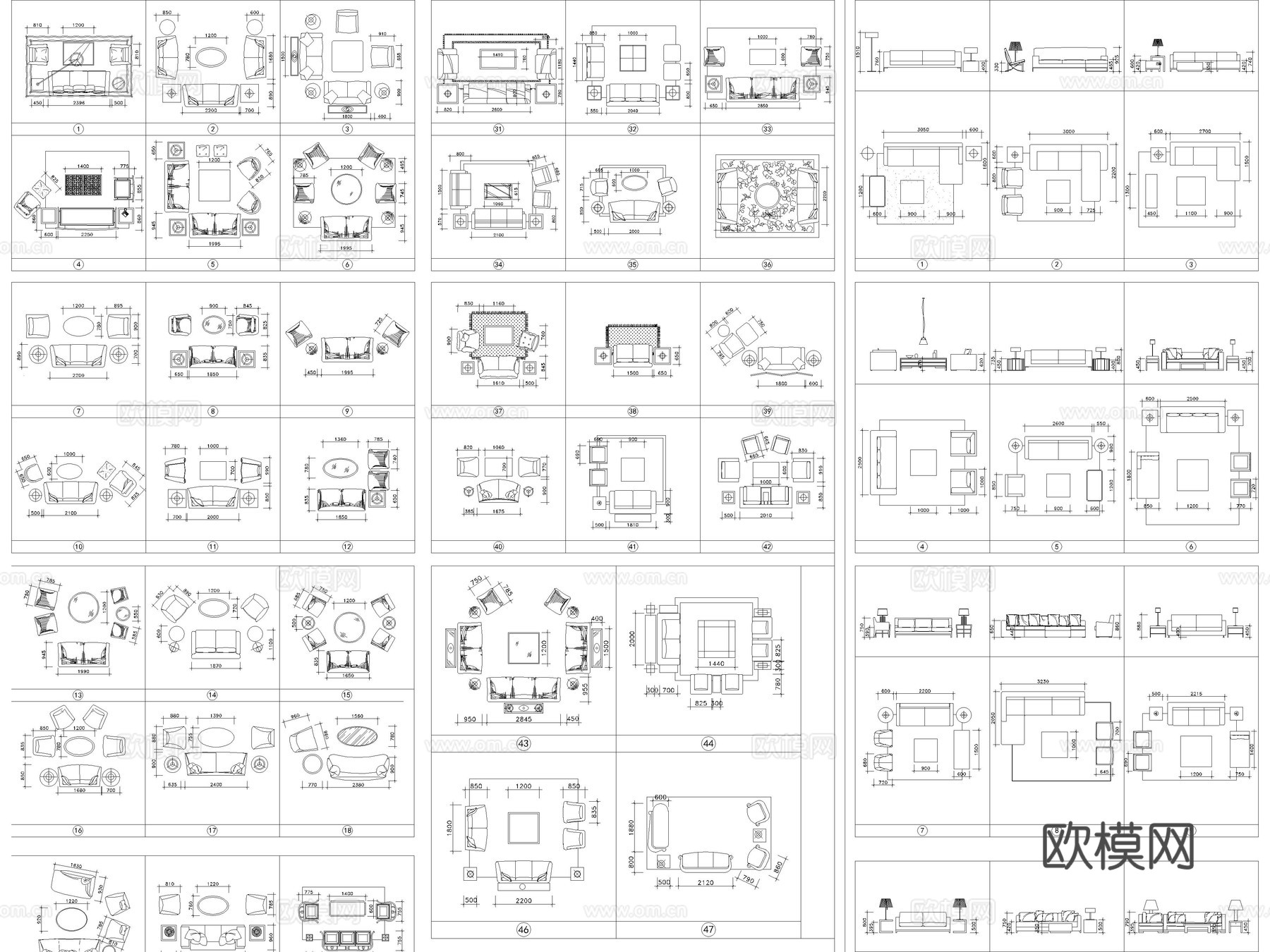 2025年最新超级家装工装家具平面立面CAD图库cad施工图