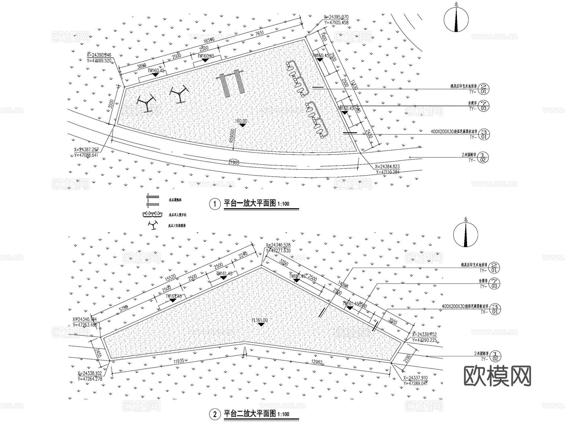 张家界白马泉高架桥滨河景观CAD施工图全套cad施工图