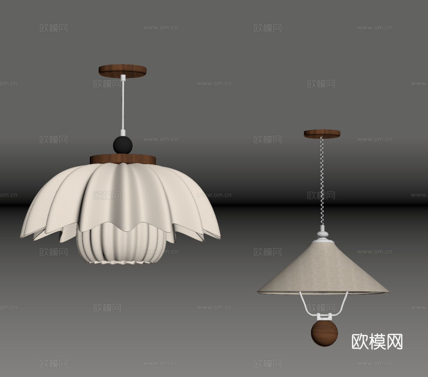 中古风吊灯su模型