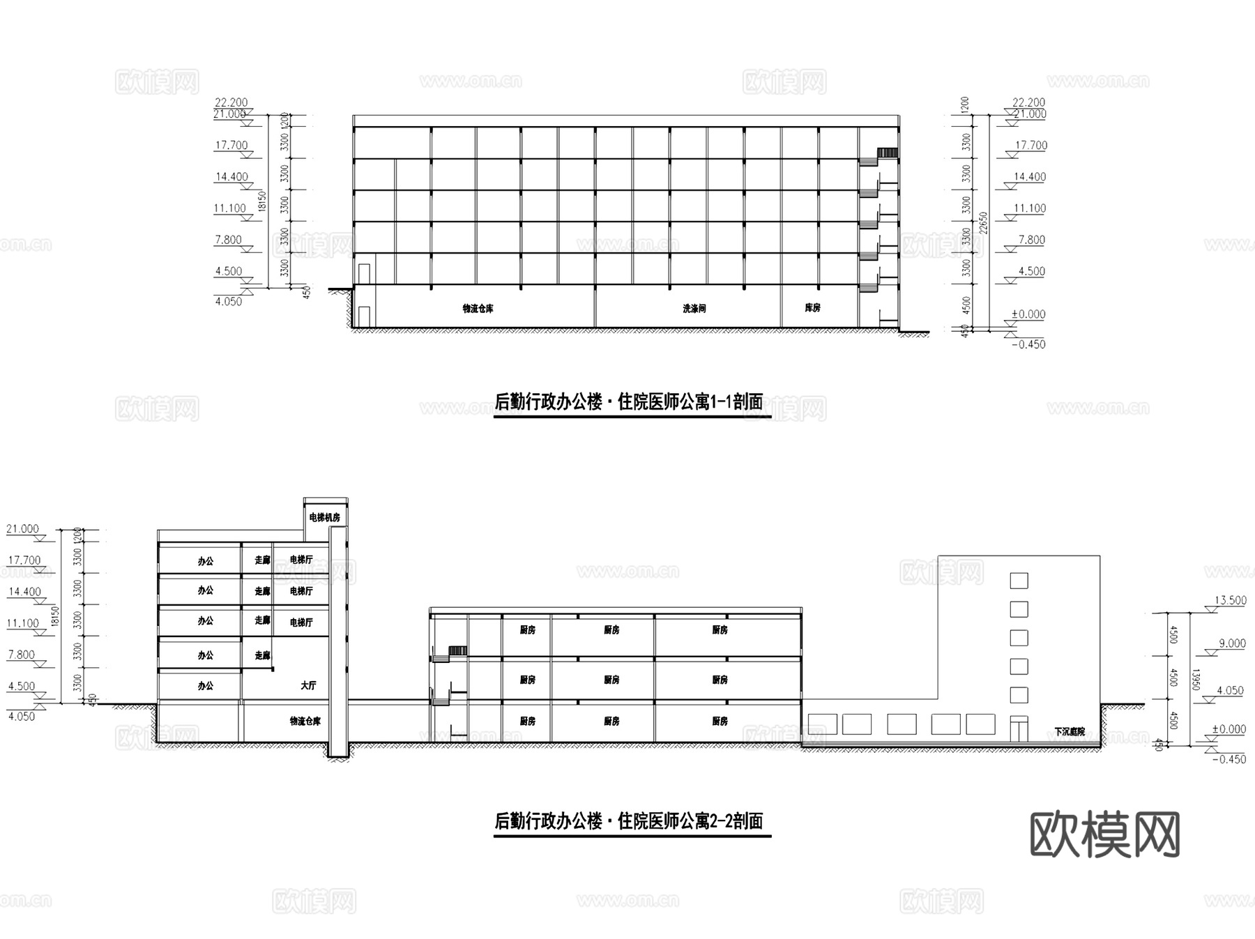 重庆医科大二附院江南医院建筑规划CAD施工图整套+文本cad施工图