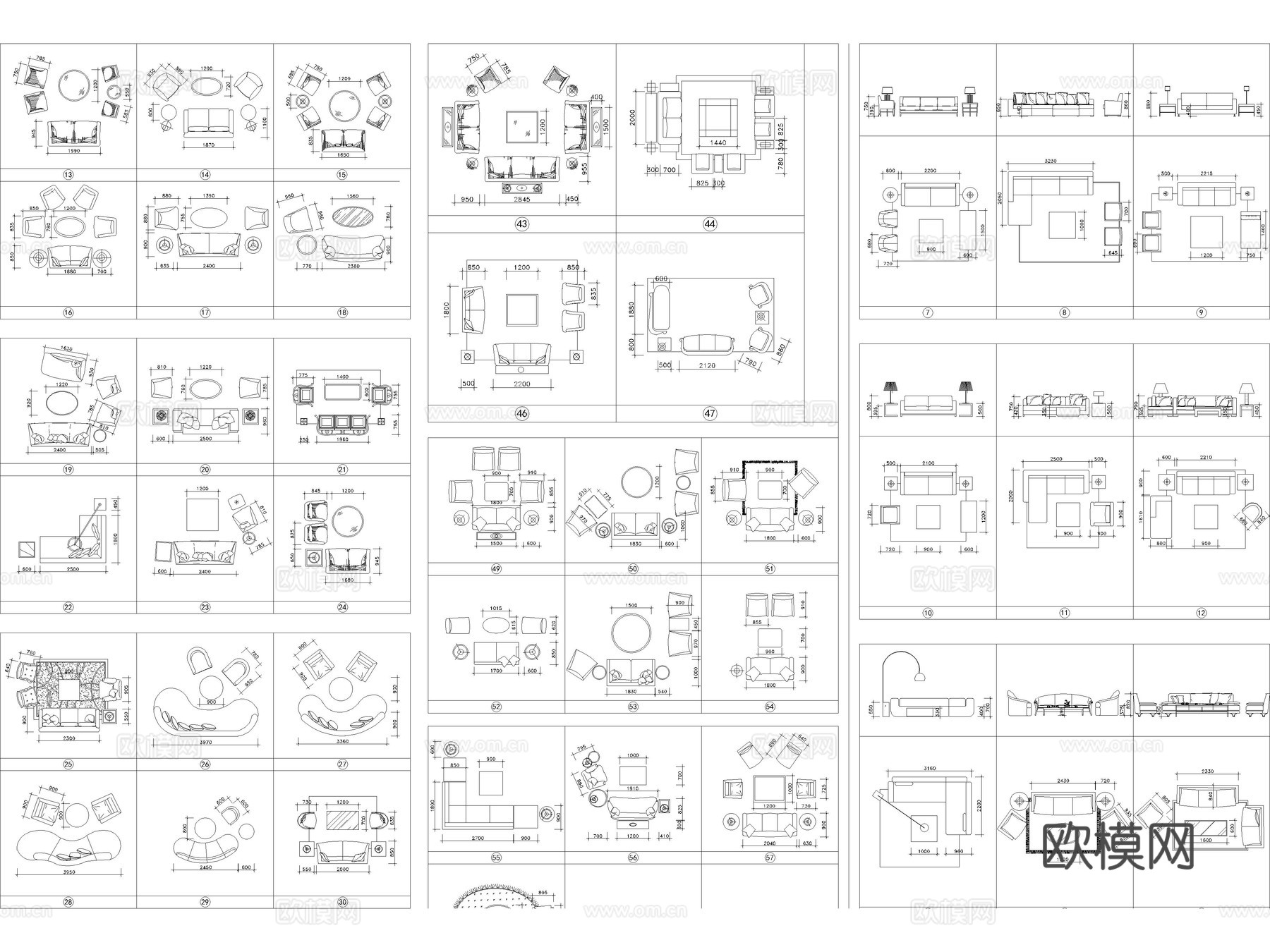 2025年最新超级家装工装家具平面立面CAD图库cad施工图
