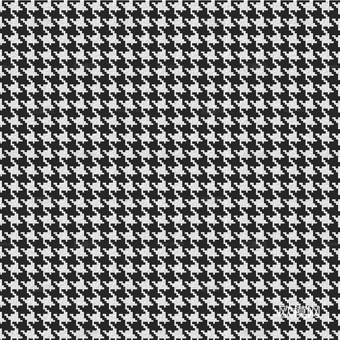 现代无缝麻布千鸟格布料