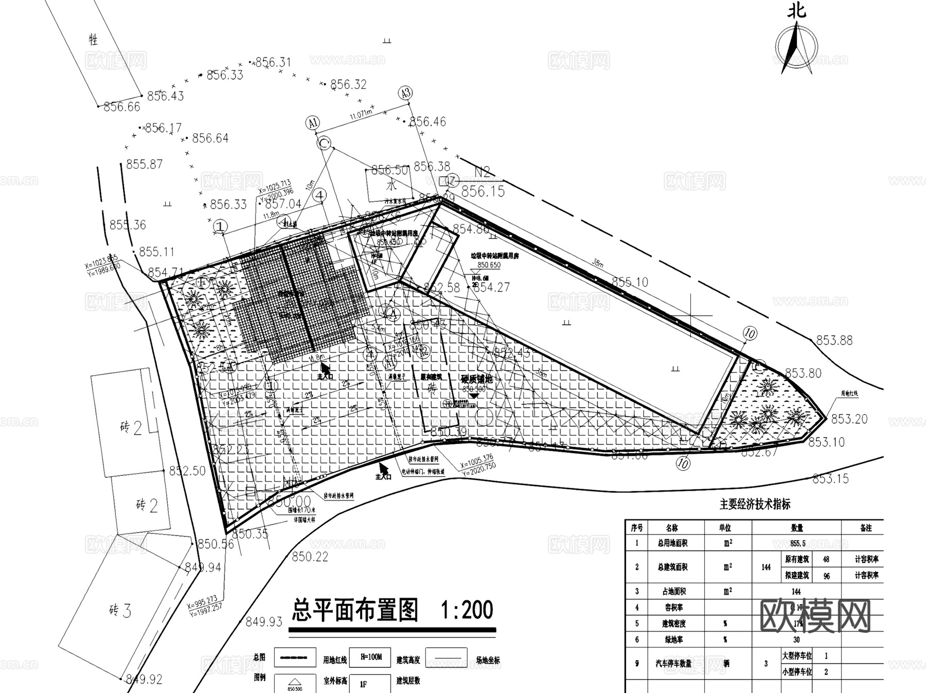 遵义海龙垃圾中转站转运站车间建筑CAD施工图全套cad施工图