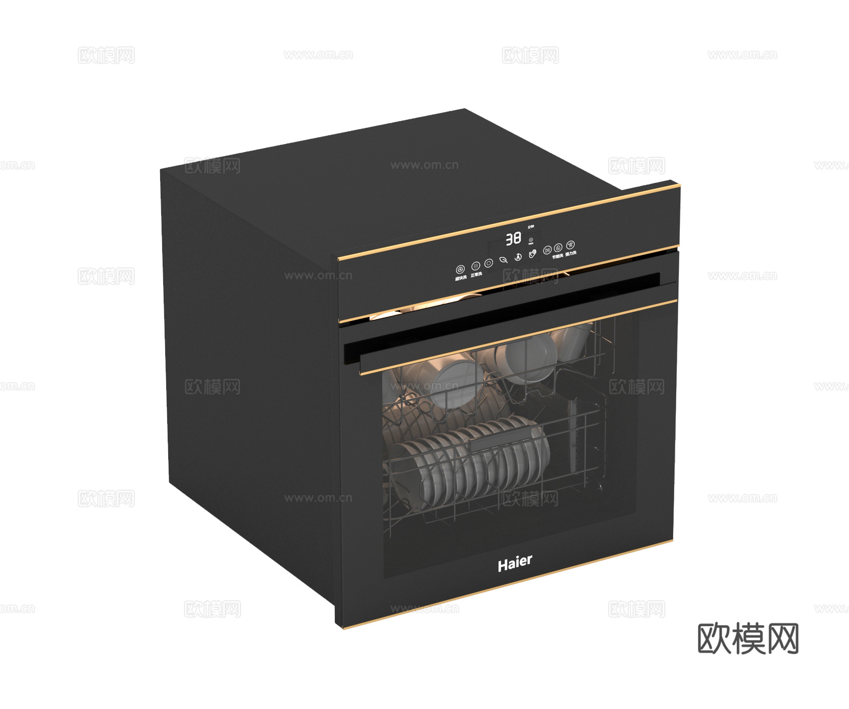 现代洗碗机 厨房电器 洗碗机 消毒柜su模型