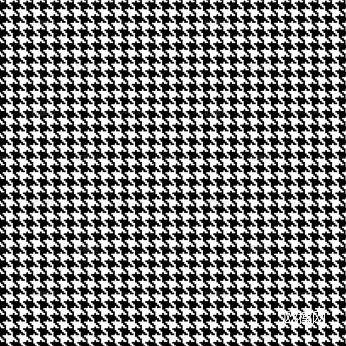 现代无缝麻布千鸟格布料