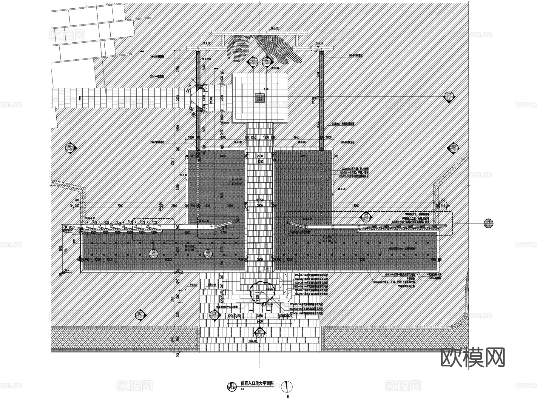 扬州万科翡翠云山示范区景观CAD施工图全套cad施工图