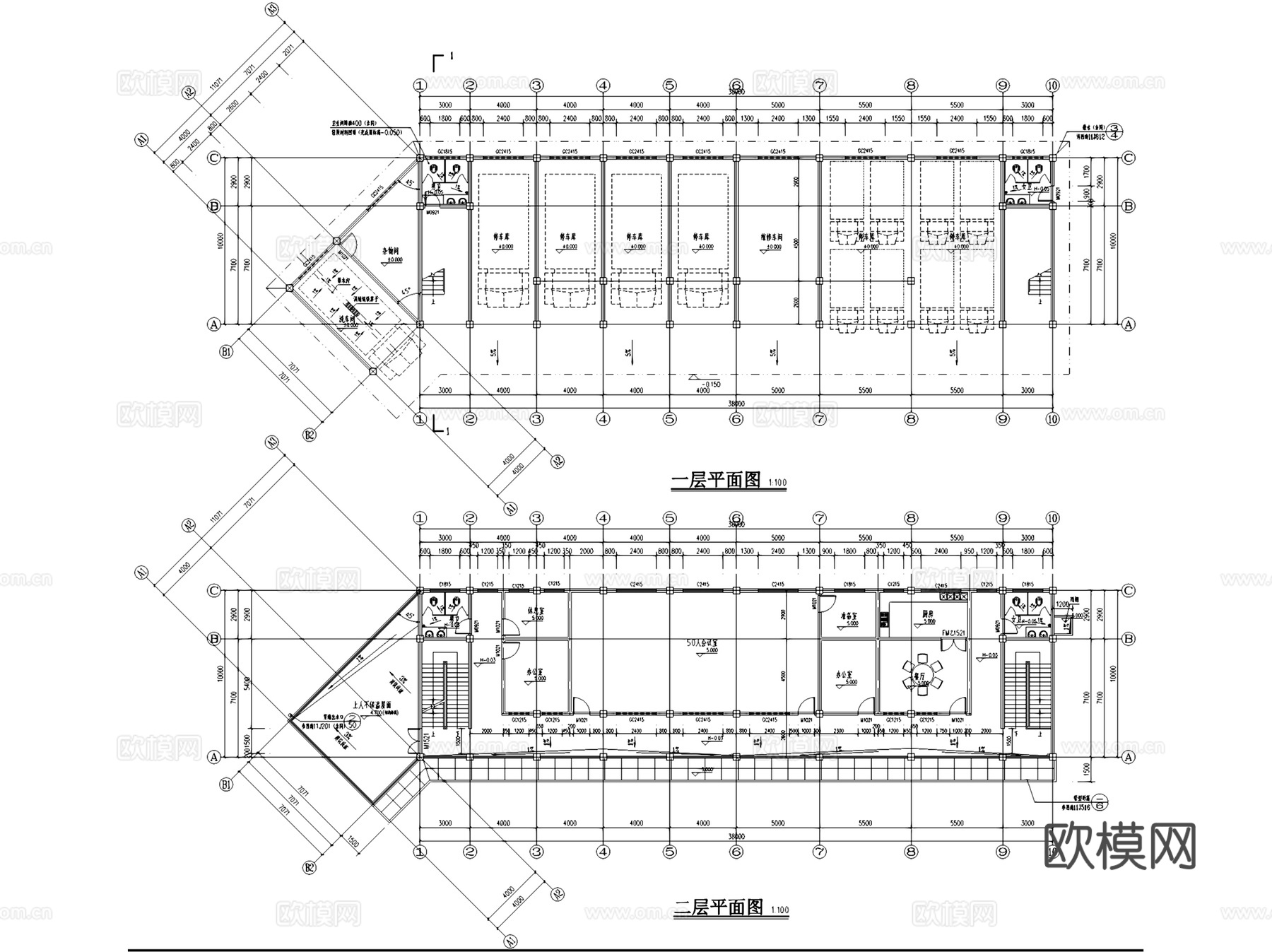 遵义海龙垃圾中转站转运站车间建筑CAD施工图全套cad施工图